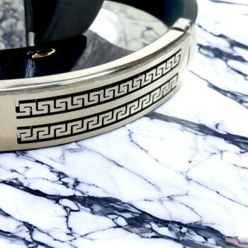 Lot de 20 (1,60€ unité) : Mélange De Bracelets homme Argentés et simili cuir noir – Image 2