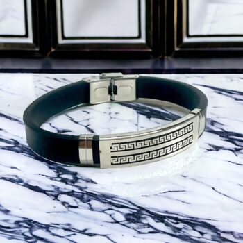 Lot de 20 (1,60€ unité) : Mélange De Bracelets homme Argentés et simili cuir noir – Image 9