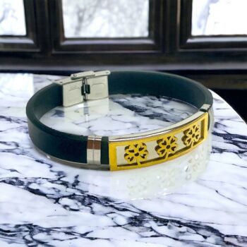 Lot de 30 (1,40€ unité) : Mélange De Bracelets homme Dorés et Argentés simili cuir noir – Image 6