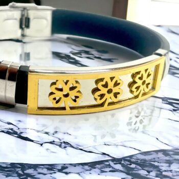 Lot de 30 (1,40€ unité) : Mélange De Bracelets homme Dorés et Argentés simili cuir noir – Image 10