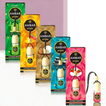 Lot mélangé de 12 (soit 1,55€ pièce) : Parfum de voiture à suspendre Ambar