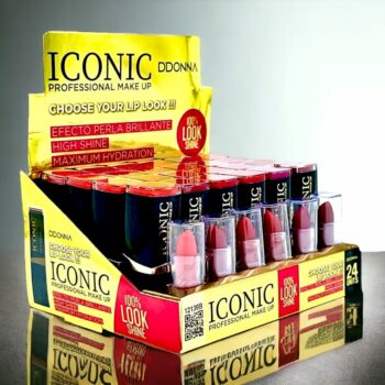 Présentoir de 24 (0,99€ pièce) : Rouge à Lèvres 100% Look Shine ICONIC
