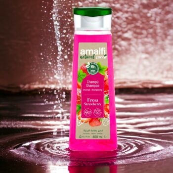 Carton de 10 (soit 1,15€) : Shampoing vegan à la fraise - 96% naturel Fabriqué en Espagne