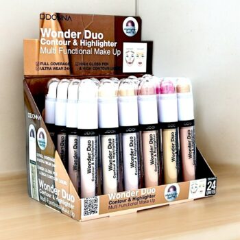 Pack de 24 (soit 1,02€ l'unité) Fards à joues WONDER DUO CONTOUR & HIGHLIGHTER - D'Donna
