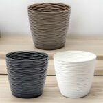 Lot de 12 (soit 6,70€ unité) : Pot en plastique pour fleurs 💐 et plantes - 27cm