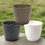 Lot de 12 (soit 1,95€ unité) : Pot en plastique pour fleurs 💐 et plantes - 15cm