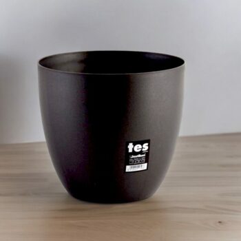 Lot de 12 (soit 1,50€ unité) : Pot de jardin 🌿 en plastique noir lisse - 22cm – Image 2