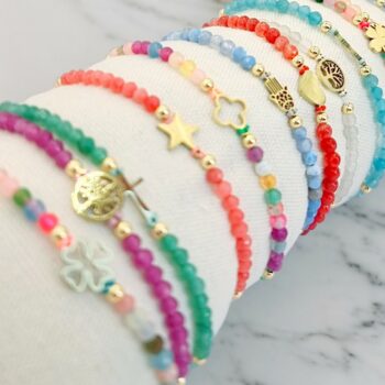 Lot de 2 Cousins de 12 (1,35€ unité) : Bracelets en Cordes, Pierres et Acier Inoxydable – Image 4