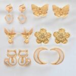 Destockage prémium🥇de 60 (1,90€ la paire) : Boucles d'Oreilles dorées en Acier Inoxydable - Env 25 à 30 modèles différents dans le lot