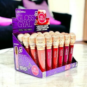 Présentoir de 24 (1,19€ pièce) : Gloss à Lèvres GYAL MAT en forme de micro