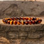 Ensemble de 10 (1,70€ unité) Bracelets en Pierre couleurs foncées - Mélange de Couleurs et Modèles Variés