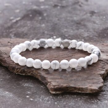 Ensemble de 10 (1,70€ unité) Bracelets en Pierre couleurs Pastels - Mélange de Couleurs et Modèles Variés