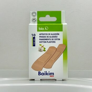 Lot de 24 (soit 0,85€ par paquet) : Paquets de 10 Pansements en Coton BIO 7cm x 2cm