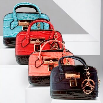 Bon mélange de 6 👛 (soit 4€ pièce) : Porte-monnaie design sac à main - Env 5 couleurs différentes dans le lot