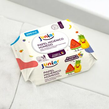 Carton de 24 (soit 1,65€ le paquet) : Paquet de Papier Toilette Humide Junior - 100 lingettes par paquet – Image 3