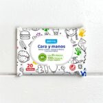 Carton de 12 (soit 0,95€ le paquet) : Lingettes Humides pour le Visage et les Mains Brevia