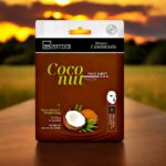 Mélange de 12 (soit 1,15€ pièce) : Masques Visage végétalien, à l'extrait nourrissant de noix de coco - IDC Institute
