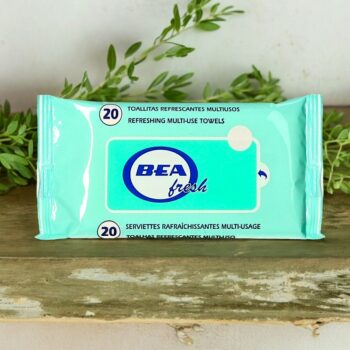 Carton de 24 (soit 1,1€ le paquet) : Sachet de 20 lingettes Bea fresh