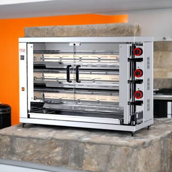 Rôtissoire Gaz FECA Modèle EKO 315 - 3 Broches : Fiabilité pour une Cuisson Parfaite