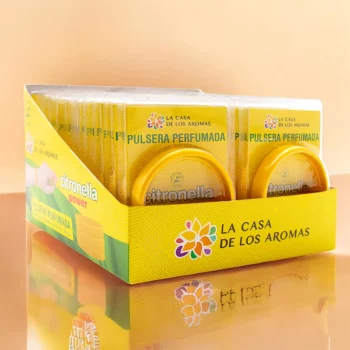 Présentoir de 26 (Soit 1,30€ le Blister) : Bracelet parfumé à la citronnelle haute puissance Anti-moustiques