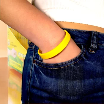 Présentoir de 26 (Soit 1,30€ le Blister) : Bracelet parfumé à la citronnelle haute puissance Anti-moustiques – Image 2