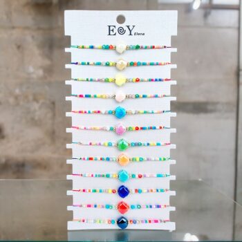 Mélange de 36 (0,95€ unité) : Bracelets en Cordes et perle - Collection SOL24 – Image 6