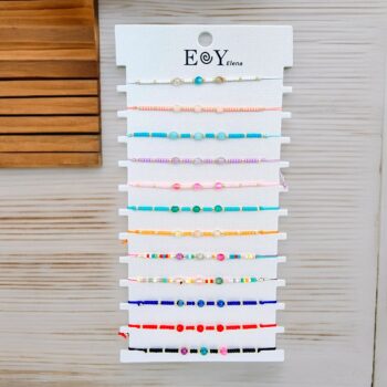 Mélange de 36 (0,95€ unité) : Bracelets en Cordes et Perles - Collection SUN24 – Image 6
