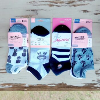 Paquet de 60 (soit 0,36€ la paire) : 5 Paquets Différents De Chaussettes Femme Noir et Blanc