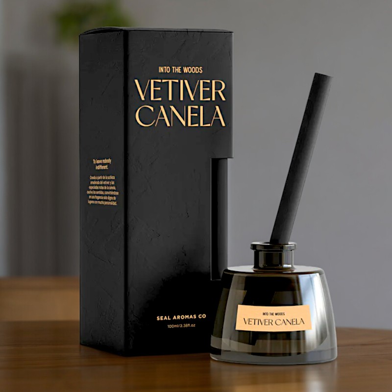 Mikado avetiver et cannelle seal aromas into the woods Lot de 3 (Soit 4,90€ Pièce) : Mikado Qualité Premium - Vétiver et Cannelle – Image 1