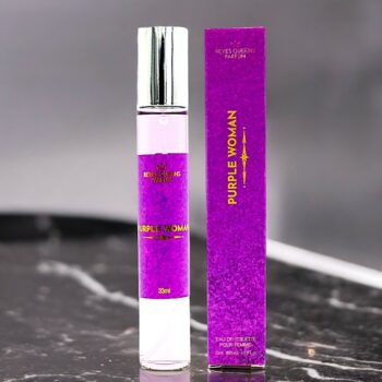 Lot de 10 (Soit 2€ pièce) : Eau de toilette générique femme Purple Woman - Reyes Queens 33ml – Image 2