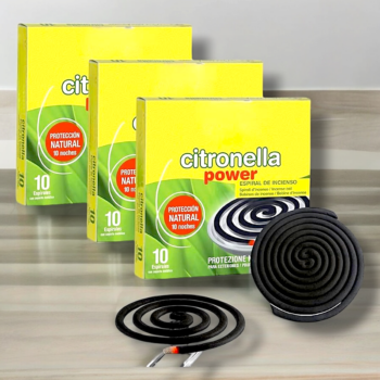 Carton de 8 boites (Soit 1,30€ la boite) : Encens en spirale Citronnelle (x10) - Anti-moustiques La Casa de Los Aromas – Image 2
