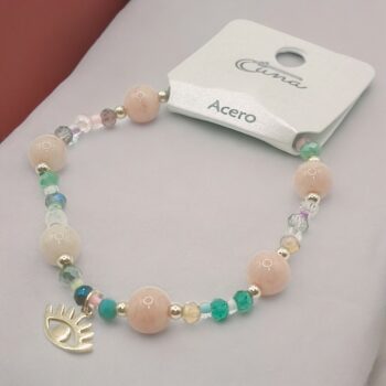 Mélange de 12 (1 € unité) : Bracelets Elastiques Perles & Breloques en Acier Différents Motifs – Image 9