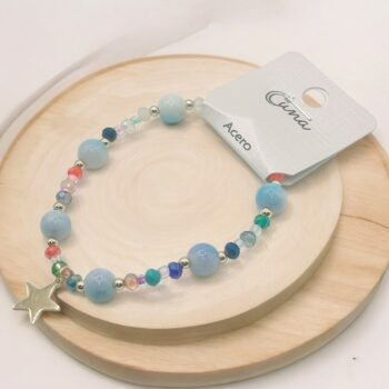 Mélange de 12 (1 € unité) : Bracelets Elastiques Perles & Breloques en Acier Différents Motifs – Image 8