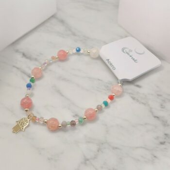 Mélange de 12 (1 € unité) : Bracelets Elastiques Perles & Breloques en Acier Différents Motifs – Image 6