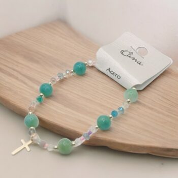 Mélange de 12 (1 € unité) : Bracelets Elastiques Perles & Breloques en Acier Différents Motifs – Image 5