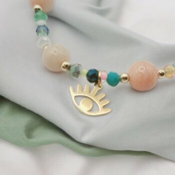 Mélange de 12 (1 € unité) : Bracelets Elastiques Perles & Breloques en Acier Différents Motifs – Image 2