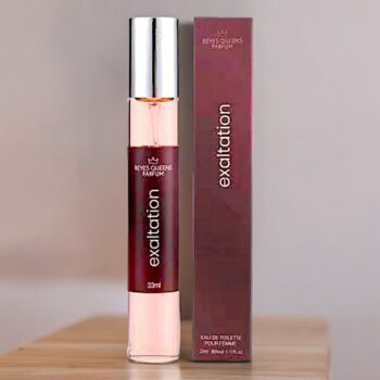 Lot de 3 (Soit 2,50€ pièce) : Eau de toilette générique femme Exaltation - Reyes Queens 33ml – Image 2