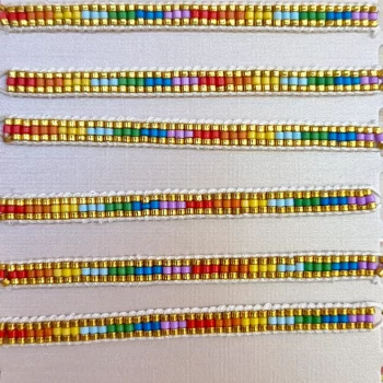 Mélange de 12 (0,60€ unité) : Bracelets en Cordes et Perles - Acier Inoxydable – Image 2