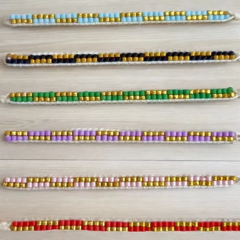 Mélange de 12 (0,6€ unité) : Bracelets en Cordes et Perles - Acier Inoxydable – Image 2