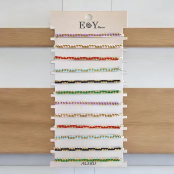 Mélange de 12 (0,6€ unité) : Bracelets en Cordes et Perles - Acier Inoxydable
