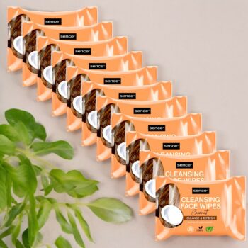 Lot de 20 (1€ Pièce) : Paquet de Lingettes nettoyantes 3 en 1 Coco