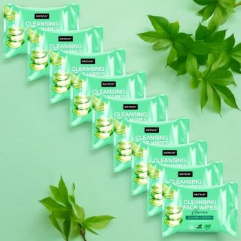 Lot de 20 (1€ Pièce) : Paquet de Lingettes nettoyantes 3 en 1 à l'Aloe Vera