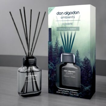 Lot de 3 (Soit 4,95€ Pièce) Mikado Haut de Gamme pour Homme "Bois de Santal et Ambre"
