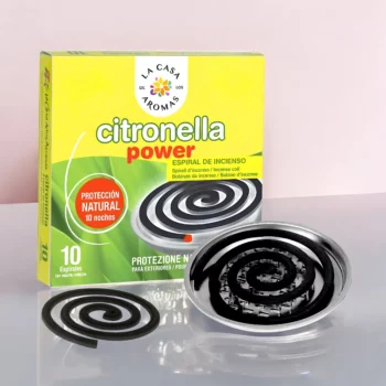 Carton de 8 boites (Soit 1,30€ la boite) : Encens en spirale Citronnelle (x10) - Anti-moustiques La Casa de Los Aromas