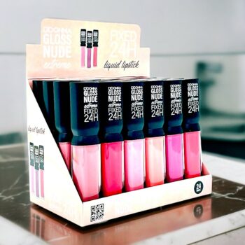 Pack de 24 (soit 0,80€ l'unité) Gloss à lèvres NUDE EXTREME FIXED 24H - D'Donna