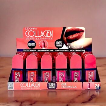 Pack de 24 (soit 1,12€ l'unité) Rouge à lèvres liquide COLLAGEN VELVET MATTE 24H - D'Donna