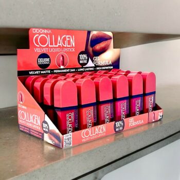 Pack de 24 (soit 1,12€ l'unité) Rouge à lèvres liquide COLLAGEN VELVET MATTE 24H - D'Donna – Image 3