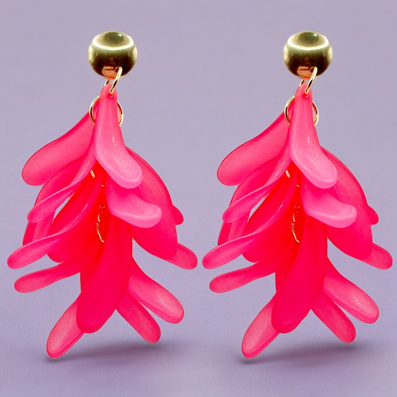 boucle d'oreille en gros 3 Mélange de 5 paires (Soit 2€ la Paire) : Boucles d'oreilles Grappes - Couleurs Mélangées – Image 7