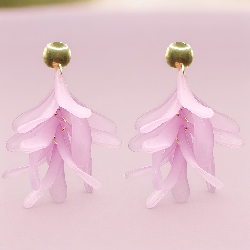 boucle d'oreille en gros 5 Mélange de 5 paires (Soit 2€ la Paire) : Boucles d'oreilles Grappes - Couleurs Mélangées – Image 5