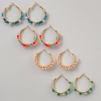 Lot de 50 Paires (soit 1,60€ la Paire) : Boucles D'oreilles Collection Été 2024 - Couleurs et Modèles Mélangés – Image 2